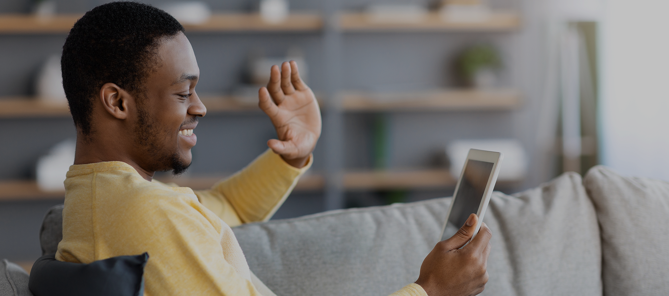 Man On Conference Call With Support Group on Mobile Phone